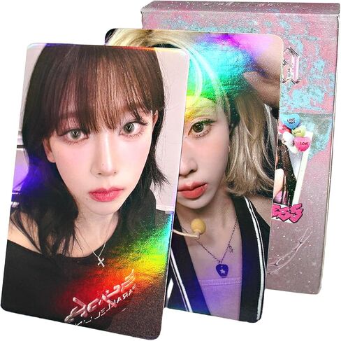 PYAJUU Aespa Laser Photocards 50pcs aespa photocard K-pop Aespa album card Aespa Merch Greeting Cards KARINA Photocard/Winter Photocard/Giselle Photocard/NINGNING Photocard in Kuwait