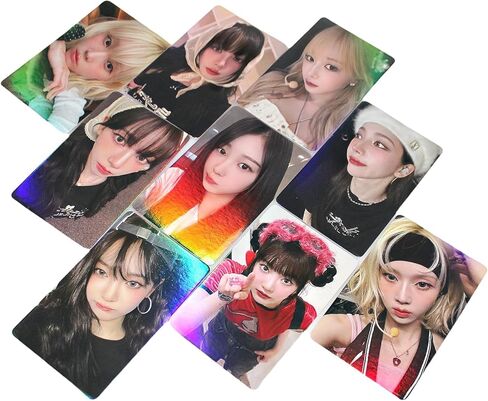 PYAJUU Aespa Laser Photocards 50pcs aespa photocard K-pop Aespa album card Aespa Merch Greeting Cards KARINA Photocard/Winter Photocard/Giselle Photocard/NINGNING Photocard in Kuwait