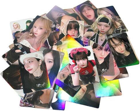 PYAJUU Aespa Laser Photocards 50pcs aespa photocard K-pop Aespa album card Aespa Merch Greeting Cards KARINA Photocard/Winter Photocard/Giselle Photocard/NINGNING Photocard in Kuwait