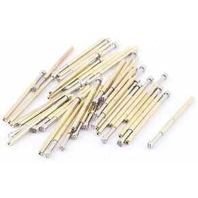 uxcell 40Pcs P125H 2.5mm Crown Tip Spring Test Probes Pins 33mm for PCB Borad