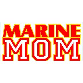 Marine Mom Banner Decal Sticker