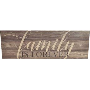 Family Is Forever Wood Rustic Style Wall Décor Sign 6x18
