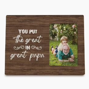 Great Uncle Picture Frame, Great Uncle Photo Frame, Great Uncle Gifts, Great Uncle Gifts for Christmas Birthday, You Put the Great in Great Uncle Photo Picture Frames 4x6