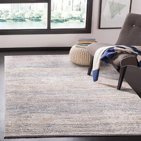 Martha Stewart Collection by SAFAVIEH 5'3" x 7'6" Cream/Light Grey MSR682A Cosmopolitan Living Room Dining Bedroom Area Rug