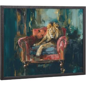 Kate and Laurel Cute Deer Wearing Glasses Framed Wall Art by The Creative Bunch Studio, 16x20 Black, Adorable Animal Art for Wall