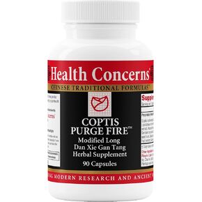 Health Concerns Coptis Purge Fire Formula - Respiratory Supplement - 90 Capsules