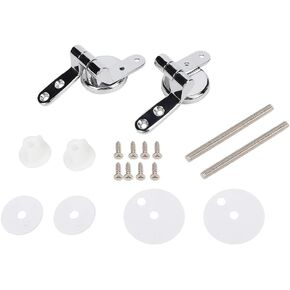 Qiilu Zinc Alloy Toilet Seat Hinges Angelshield Toilet for Seat Hinge Toilet Lid Fixings Toilet Hinges Repair Replacement Kit Tools Set