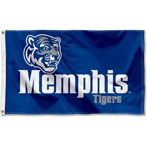 Memphis Tigers Wordmark Logo Large Grommet Banner Flag