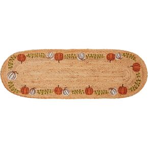 Mud Pie Pumpkin Jute Runner; 17" x 51"