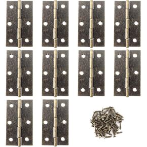 10 Pcs 2.5 Inch Gold Door Hinge Cabinet Hinge - Reliable Gold Ball Bearing Butt Hinges for Windows, Cabinets, and Outdoor Use - Includes Mounting Screws