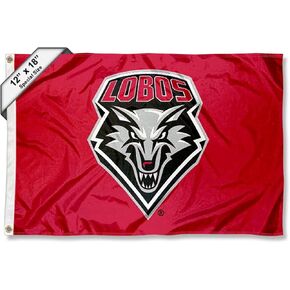 College Flags & Banners Co. UNM Lobos Golf Cart Logo Flag