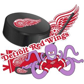 Desert Cactus Detroit Red Wings Team NHL National Hockey League Sticker Vinyl Decal Laptop Water Bottle Car Scrapbook (Type 2)