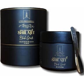Shilajit 100% Pure Nepalese Himalayan Shilajit Resin - Black Grade - Authentic Ayurvedic Supplement from Mountains of Nepal - Hand-Harvested by Locals for Maximum Potency - Lab Tested- 150 Serving/60g