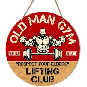 HSNBT Gym Signs Wall Decor, Home Gym Motivational Wall Decor Weightlifting Gym Hanging Signs Decorations for Fitness Workout Room Gift for Man Gym Enthusiast, Lifting Club