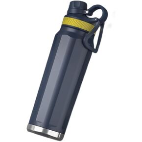 Bottle Stainless Steel Double Wall Insulated, 32 oz (Navy Blue, 24oz)