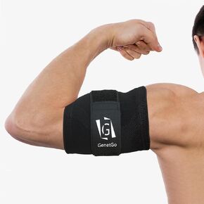 Bicep Tendonitis Brace Compression Sleeve Support,Upper Arm Brace Bicep Bands for Pain Relief,Muscle Strains and Inflammation,Bicep Compression Sleeve for Men and Women-Medium