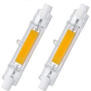 CTKcom 78 mm/3.1 in R7S LED Bulb (2 Pack) 110V 10W Warm White 3000K T3 J Type Halogen Bulb Replacement 100W Halogen Bulb Equivalent Double Ended