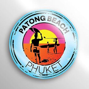JMM Industries Patong Beach Phuket Thailand Vinyl Decal Sticker Car Window Bumper 2-Pack 3-Inch Round Premium Quality UV Protective Laminate PDS1536