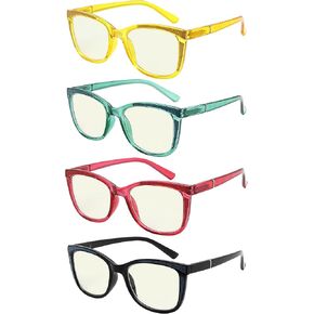 Eyekepper 4-Pack Ladies Reading Glasses Cat-eye Pattern Design Readers for Women +1.00
