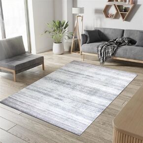 LITA Modern Abstract Geometric Area Rug 8' x 10', Non-Shedding Grey Floor Carpet Soft Indoor Rug Mat for Living Room,Bedroom,Dining Room
