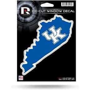 Rico Industries NCAA Kentucky Wildcats State Shape 5" x 7" Vinyl Die-Cut Decal - Car/Truck/Home Accessory