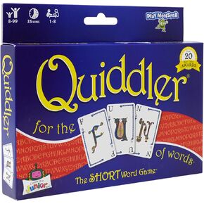 SET Enterprises Quiddler — Card Game — Make Short Words With Cards to Win — For Family Game Nights — Ages 8+