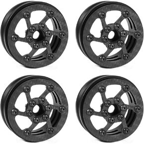 1.9 Inch Carbon Fiber Wheels Rim for 1/10 RC Car Crawler Capra SCX10 RR10 TF2 Element Enduro Gmade R1 Cheater Rigs 1.9S DIY (4pcs B)