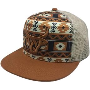 LOST CALF 3D Logo Aztec Burnt Orange - Hats Cap