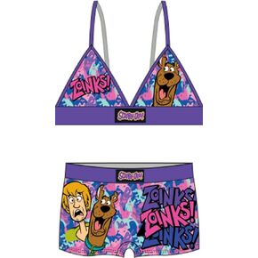 Scooby-Doo Women’s Sports Bra & Boxer Briefs Underwear Set - Triangle Bra with Adjustable Straps & Removable Pads