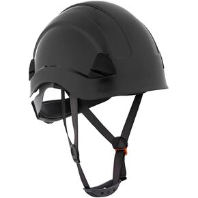 Jackson Safety CH-300 Climbing Industrial Hard Hat, Non-Vented, 6-pt. Suspension, Black, 20907