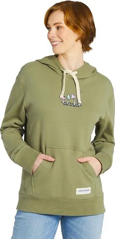 Life is Good - Womens Mushroom Retro Scene Simply True Hoodie in Kuwait