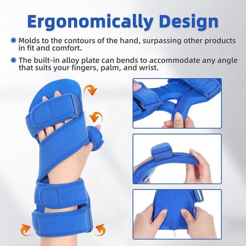 TYYIHUA Resting Hand Splint, Stroke Hand Therapy Equipment, Hand Brace with Finger Support for Stroke Recovery Patients, Carpal Tunnel Syndrome, Arthritis, Tendinitis, Metacarpal Breaks in Saudi Arabia
