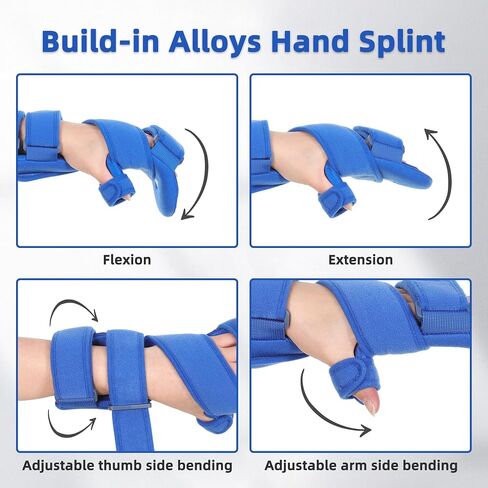 TYYIHUA Resting Hand Splint, Stroke Hand Therapy Equipment, Hand Brace with Finger Support for Stroke Recovery Patients, Carpal Tunnel Syndrome, Arthritis, Tendinitis, Metacarpal Breaks in Saudi Arabia