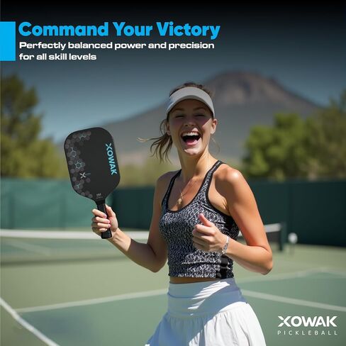 Signature 16mm Pickleball Paddle | T700SC Carbon Fiber Paddle for Max Power & Precision Spin with Comfy Anti-Slip Grip | Pickleball Racket for Advance & Intermediate Players in Saudi Arabia