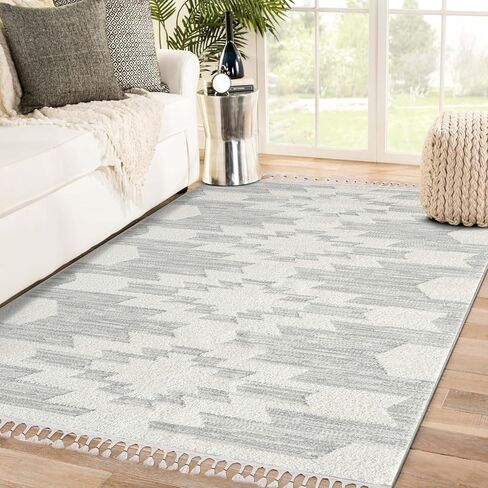 سجادة LUXE WEAVERS Ibiza Collection 8068 رمادية 8x10 منطقة هندسية جنوبية غربية in Kuwait