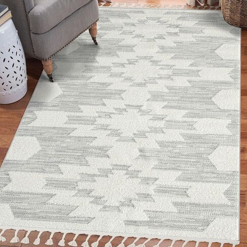 سجادة LUXE WEAVERS Ibiza Collection 8068 رمادية 8x10 منطقة هندسية جنوبية غربية in Kuwait