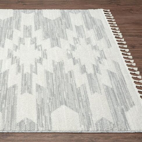 سجادة LUXE WEAVERS Ibiza Collection 8068 رمادية 8x10 منطقة هندسية جنوبية غربية in Kuwait