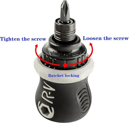 Buspoll Ratcheting Stubby Screwdriver - Adjustable Length, Reversible Dual End, Magnetic Tip - Compact, Portable, Pocket Size. in Kuwait