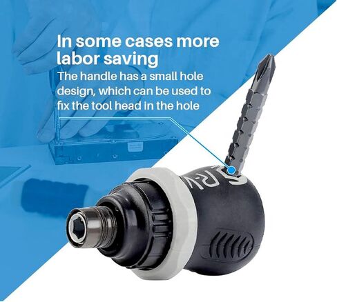 Buspoll Ratcheting Stubby Screwdriver - Adjustable Length, Reversible Dual End, Magnetic Tip - Compact, Portable, Pocket Size. in Kuwait