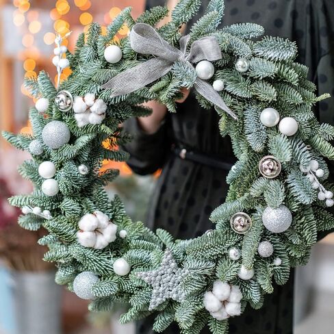 100 Pcs Artificial Pine Needles Branches Garland Green Plants Pine Needles Christmas Picks Fake Christmas Greenery for Xmas DIY Garland Wreath Home Garden Decor, 6.7 x 2.4 Inch (Snow Covered Style) in Saudi Arabia