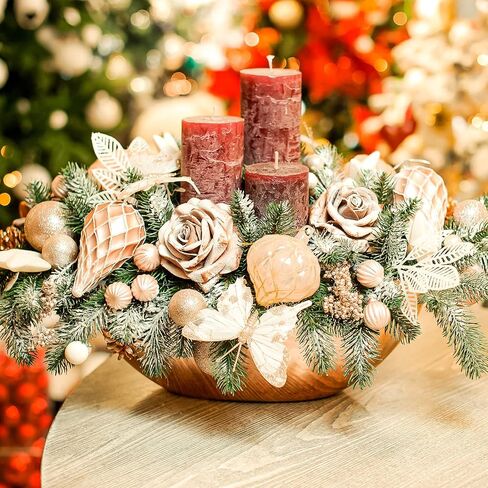 100 Pcs Artificial Pine Needles Branches Garland Green Plants Pine Needles Christmas Picks Fake Christmas Greenery for Xmas DIY Garland Wreath Home Garden Decor, 6.7 x 2.4 Inch (Snow Covered Style) in Saudi Arabia