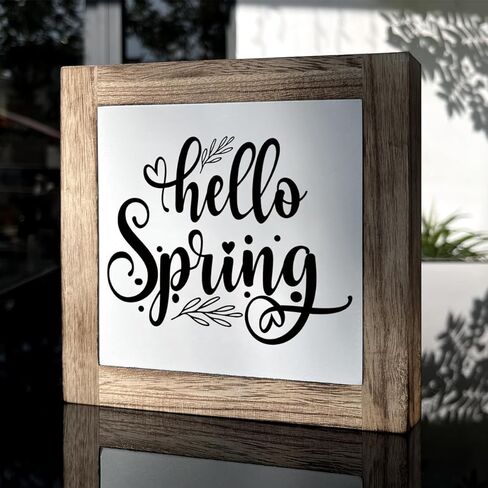 ديكور الربيع، لافتات صندوق خشبي لديكور المنزل، علامة الربيع، ديكور عيد الفصح، فن ديكور الباب، ديكور حفلة عيد الفصح الربيع، ديكورات الربيع للمنزل المزرعة، شرفة الباب الأمامي، الربيع في الهواء in Kuwait