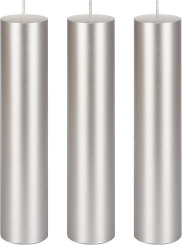 Mega Candles 1 pc Unscented White Round Pillar Candle, Hand Poured Premium Wax Candles 2 Inch x 9 Inch, Home Décor, Wedding Receptions, Baby Showers, Birthdays, Celebrations, Party Favors & More in Saudi Arabia