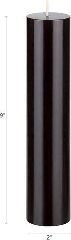 Mega Candles 1 pc Unscented White Round Pillar Candle, Hand Poured Premium Wax Candles 2 Inch x 9 Inch, Home Décor, Wedding Receptions, Baby Showers, Birthdays, Celebrations, Party Favors & More in Saudi Arabia
