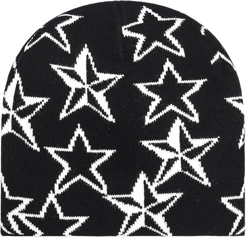 Men Women Y2K Beanies Gothic Graphic Knitted Hat Winter Warm Beanies Casual Outdoor Skull Cap in Saudi Arabia