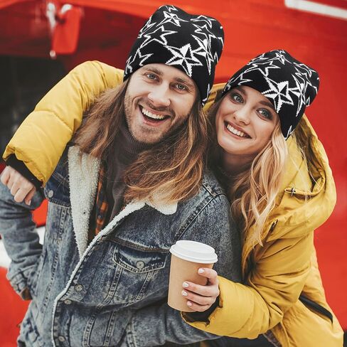 Men Women Y2K Beanies Gothic Graphic Knitted Hat Winter Warm Beanies Casual Outdoor Skull Cap in Saudi Arabia