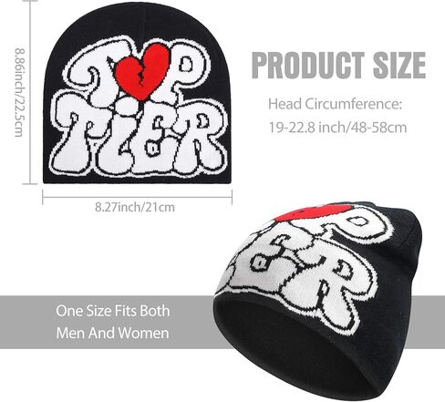 الرجال النساء Y2K بيني القوطية الجرافيك محبوك قبعة الشتاء الدافئة بيني عادية في الهواء الطلق قبعة الجمجمة in Kuwait