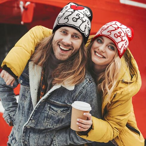 الرجال النساء Y2K بيني القوطية الجرافيك محبوك قبعة الشتاء الدافئة بيني عادية في الهواء الطلق قبعة الجمجمة in Kuwait