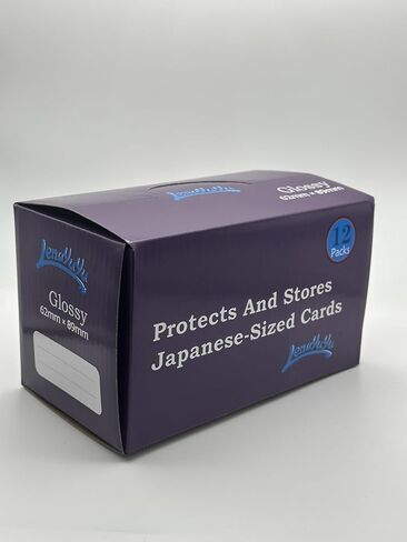 1 Box of 720 Counts -12packs Black Color Front Glossy Japanese Small Card Sleeves 62mmx89mm Card Sleeves, Toploading fits for Japanese Trading Card Perfect Size in Kuwait