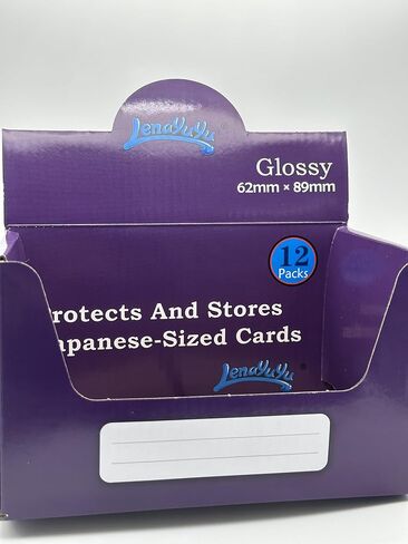 1 Box of 720 Counts -12packs Black Color Front Glossy Japanese Small Card Sleeves 62mmx89mm Card Sleeves, Toploading fits for Japanese Trading Card Perfect Size in Kuwait